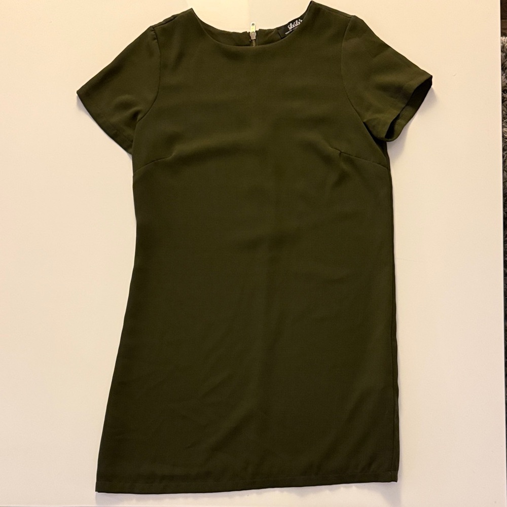 Lulu's Shift and Shout Olive Green Shift Dress